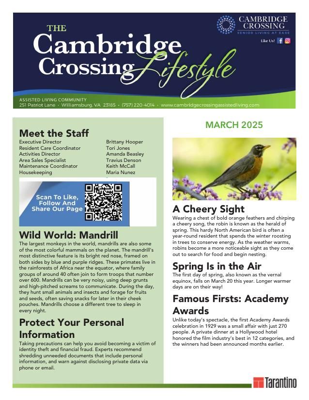 Assisted Living Current Newsletter