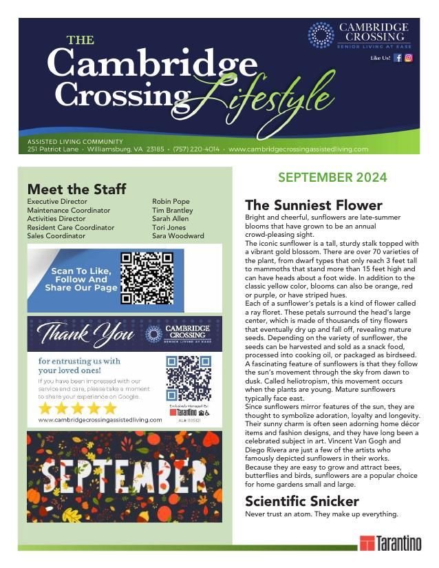 Assisted Living Current Newsletter